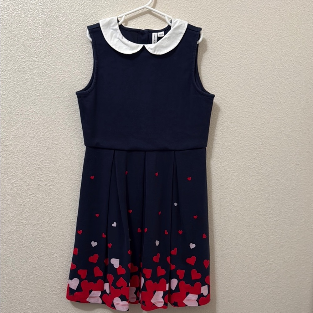 Janie and Jack White and Blue Pleated Sundress with Peter Pan Collar